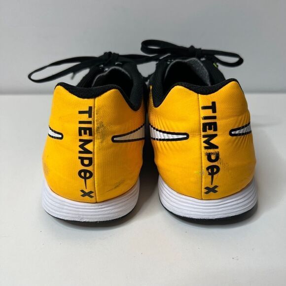 Nike Tiempo X Mens Size 10.5 Black Yellow Athletic Running Soccer Cleats - Picture 4 of 11